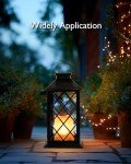 Solar Lanterns with Flickering Candles - 2 Pack