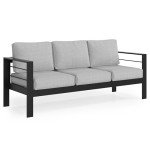Aluminum Outdoor Couch with Water-Resistant Cushions