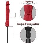 9ft Red Patio Umbrella with Water Base Stand