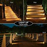 8 Pack Solar Step Lights for Outdoor Spaces