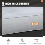 Aluminum Outdoor Couch with Water-Resistant Cushions