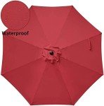 9ft Red Patio Umbrella with Water Base Stand