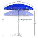 Portable 6.5ft Sun Shade Umbrella with Stand