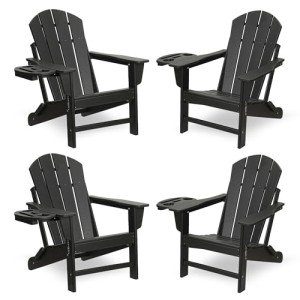 4-Pack Weather-Resistant Folding Adirondack Chairs