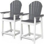 OTSUN Outdoor Tall Adirondack Chairs - Set of 2