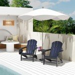 4-Pack Weather-Resistant Folding Adirondack Chairs