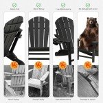 4-Pack Weather-Resistant Folding Adirondack Chairs