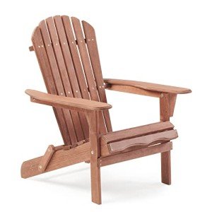 Folding Wooden Adirondack Chair for Outdoor Relaxation