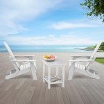 OUTGIK Folding Adirondack Chairs with Cup Holder