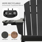 4-Pack Weather-Resistant Folding Adirondack Chairs