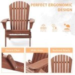 Folding Wooden Adirondack Chair for Outdoor Relaxation