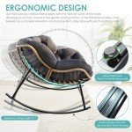 Oversized Rocking Egg Chair with Thick Cushion