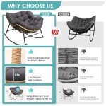 Oversized Rocking Egg Chair with Thick Cushion