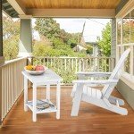 OUTGIK Folding Adirondack Chairs with Cup Holder