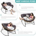 Oversized Rocking Egg Chair with Thick Cushion