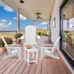 OUTGIK Folding Adirondack Chairs with Cup Holder