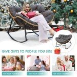 Oversized Rocking Egg Chair with Thick Cushion