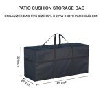 Large Waterproof Outdoor Patio Cushion Storage Bag