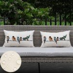 Waterproof Teal Blue Outdoor Pillow Covers 12x20