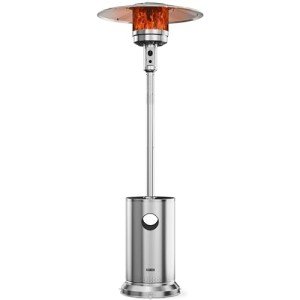 48,000 BTU Stainless Steel Patio Heater with Wheels