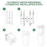 Set of 2 Tall Rectangular Planters on Wheels