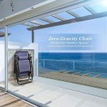 Set of 2 Blue Zero Gravity Chairs with Cup Holders