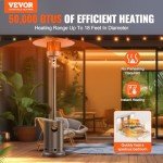 VEVOR 50,000 BTU Outdoor Patio Heater with Table