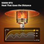 55,000 BTU Propane Patio Heater with Round Table