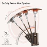 55,000 BTU Propane Patio Heater with Round Table