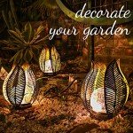 Solar Garden Lights with Crackle Globe Design