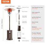 VEVOR 50,000 BTU Outdoor Patio Heater with Table