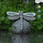 Solar Dragonfly Garden Statue for Outdoor Decor