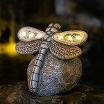 Solar Dragonfly Garden Statue for Outdoor Decor