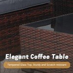 Gray 7-Piece Rattan Outdoor Furniture Set