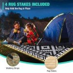 LED Strip Light Outdoor Rug - 5' x 8' Black & White