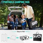 LED Strip Light Outdoor Rug - 5' x 8' Black & White