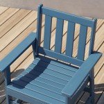 Blue Outdoor Dining Chairs Set of 4