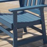 Blue Outdoor Dining Chairs Set of 4