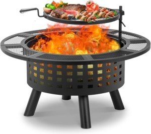 Verdeluxe 36-Inch Outdoor Fire Pit and Grill