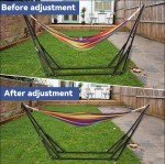 Portable Double Hammock with Adjustable Stand & Carry Bag