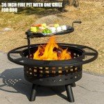 Verdeluxe 36-Inch Outdoor Fire Pit and Grill