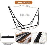 Portable Double Hammock with Adjustable Stand & Carry Bag