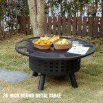 Verdeluxe 36-Inch Outdoor Fire Pit and Grill