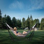 Portable Double Hammock with Adjustable Stand & Carry Bag