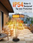 12-Hour Timer Infrared Outdoor Heater with Remote