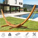 Wooden Arc Hammock Stand for Two, 13 FT