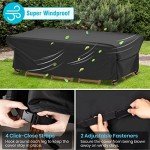 Waterproof Rectangular Patio Table Cover 84”x52”x29”