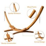 Wooden Arc Hammock Stand for Two, 13 FT