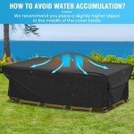 Waterproof Rectangular Patio Table Cover 84”x52”x29”