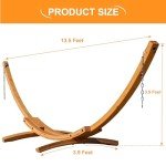 Wooden Arc Hammock Stand for Two, 13 FT
